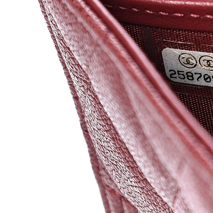 Chanel Caviar Quilted Large Boy Gusset Flap Wallet Dark Red 7 of 10