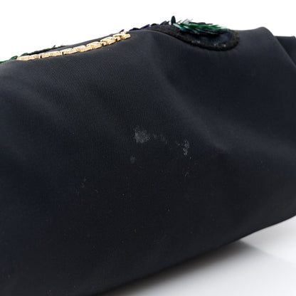 Burberry Nylon Sequin Floral Pouch Black Multicolor 11 of 11