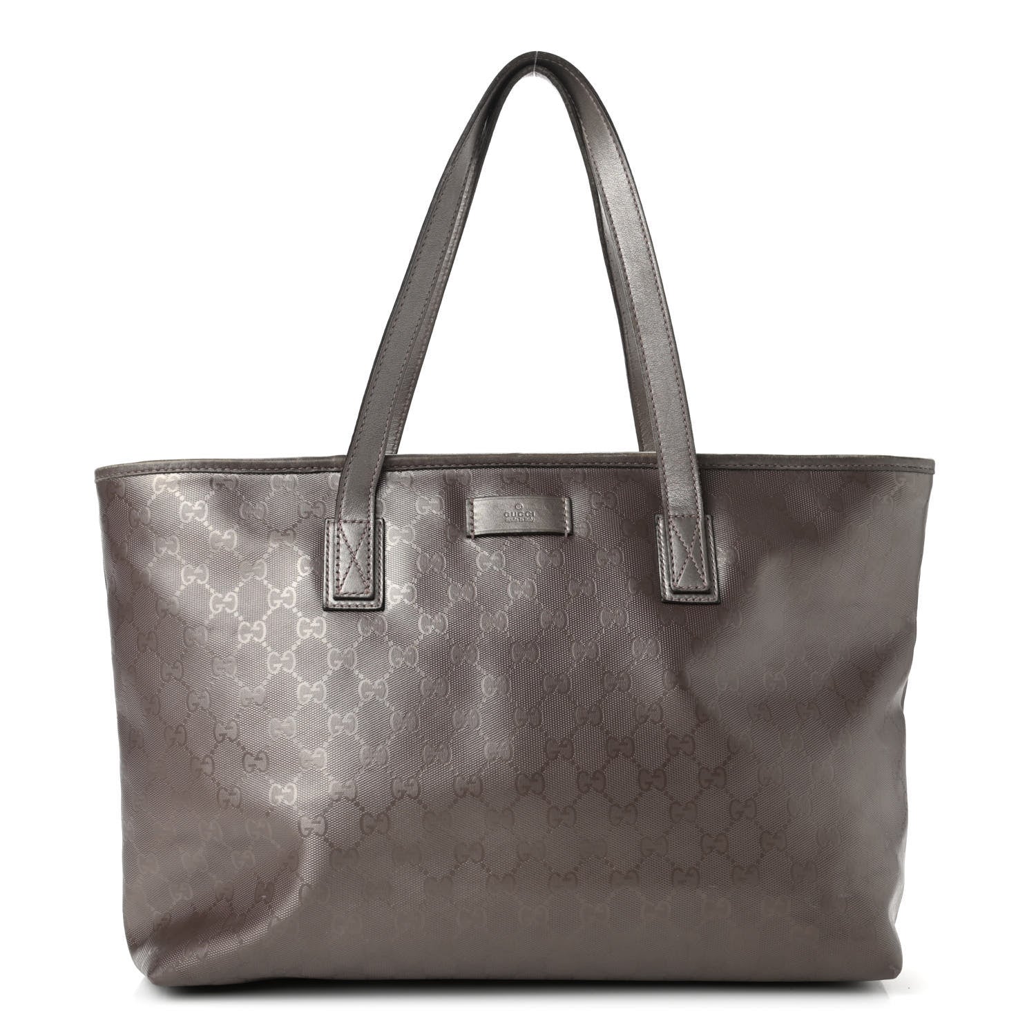 Gucci Imprime Monogram Medium Zippered Shopping Tote Pewter 1 of 7