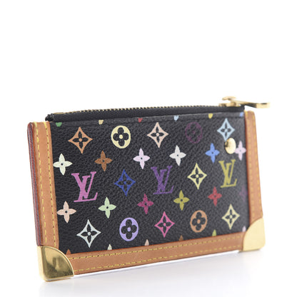 Louis Vuitton Monogram Multicolor Key Pouch Black 2 of 6