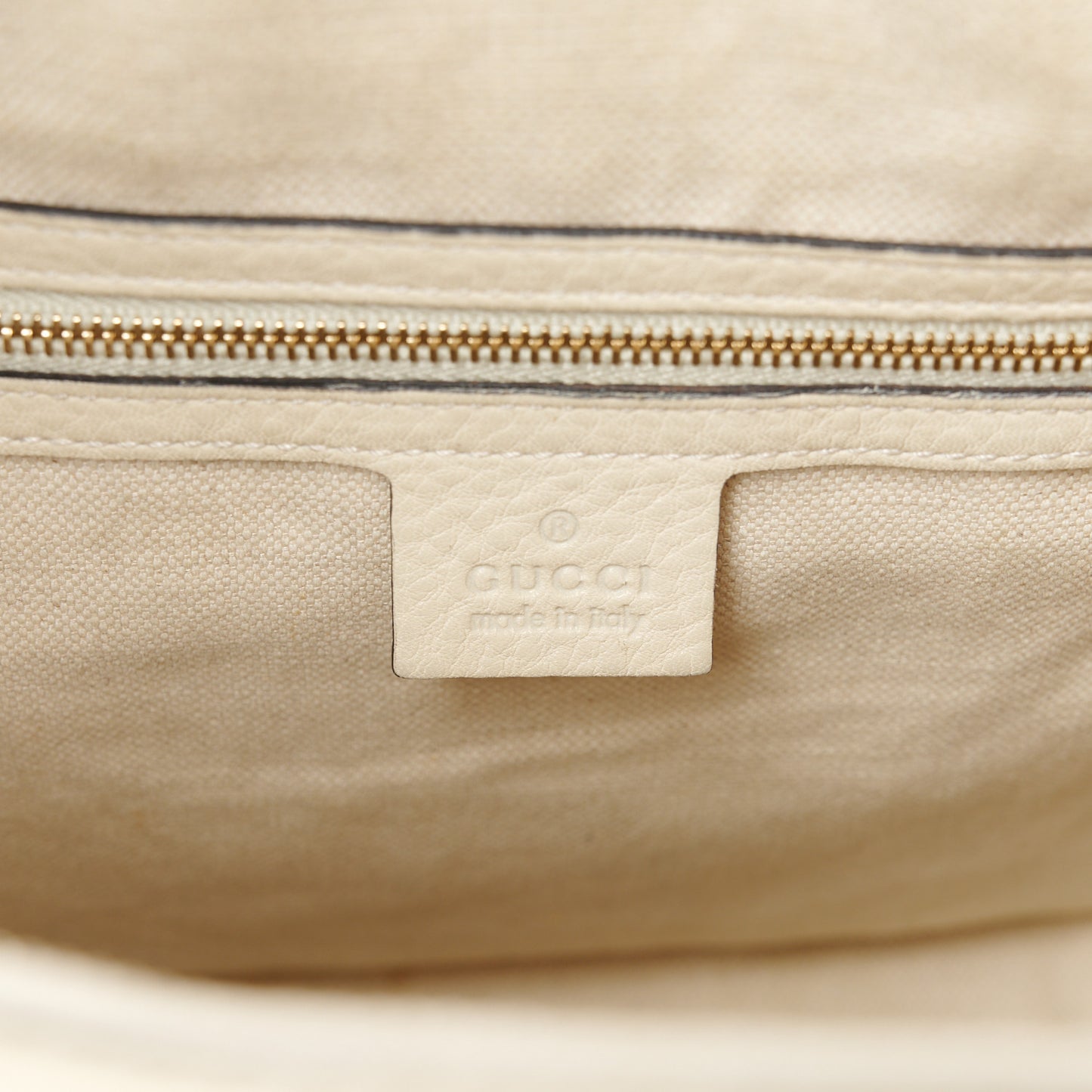 Calfskin Vintage Web Medium Boston Mystic White