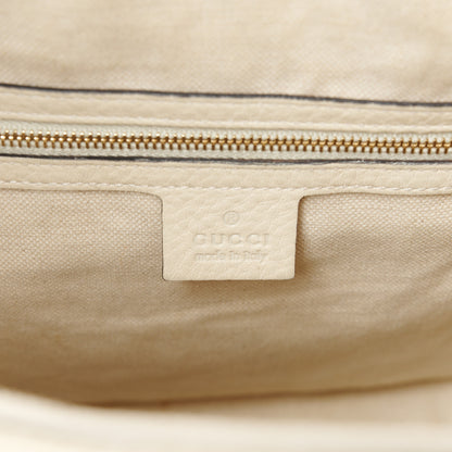 Gucci Calfskin Vintage Web Medium Boston Mystic White 7 of 14