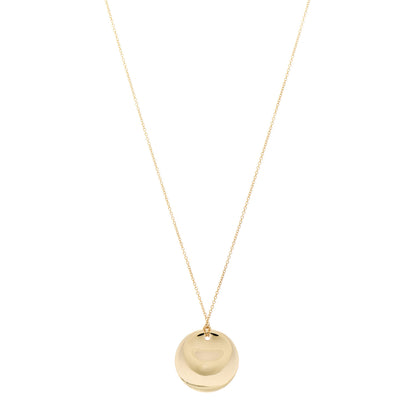 Tiffany 18K Yellow Gold Elsa Peretti Round Disc Pendant Necklace 1 of 6