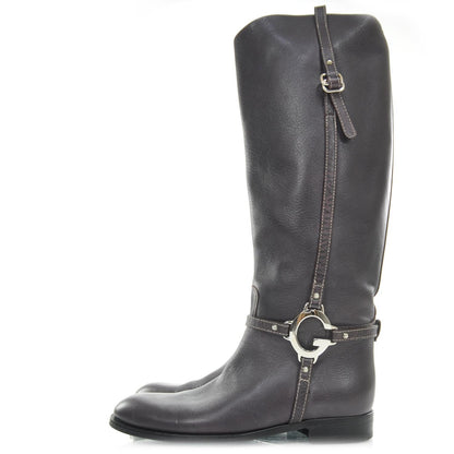 Gucci Leather New Charlotte Riding Boots 8 2 of 6