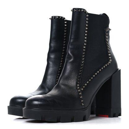 Christian Louboutin Nappa Out Line Spike Lug 100 Boots 41 Black 4 of 8