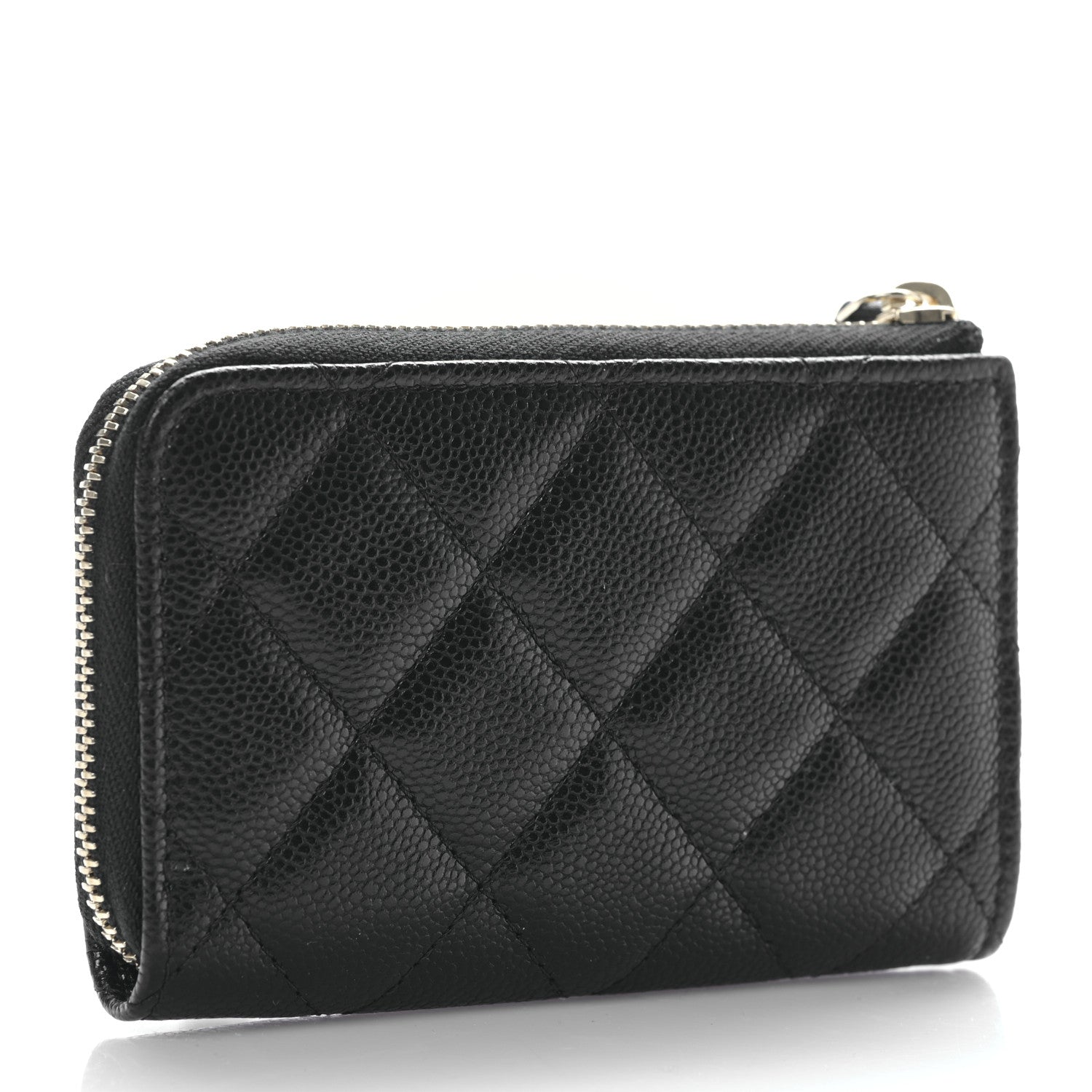 Chanel Caviar Quilted Zipped Key Holder Case Black 3 of 9