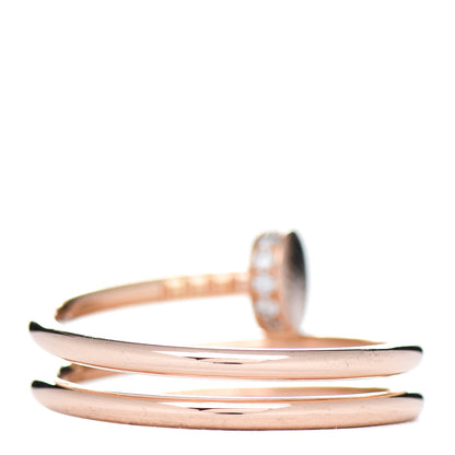 Cartier 18K Pink Gold Diamond Double Juste Un Clou Ring 55 7.25 3 of 5