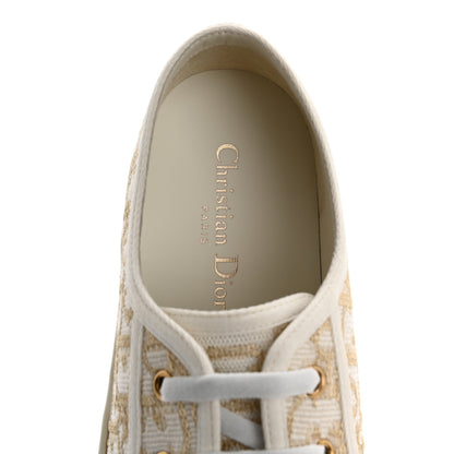 Christian Dior Canvas Oblique Walk'N'Dior Low Top Sneakers 41 Pale Gold 7 of 9