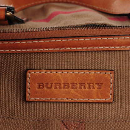 Burberry Canvas Mega Check Medium Tottenham Brit Tote Saddle Brown 7 of 9