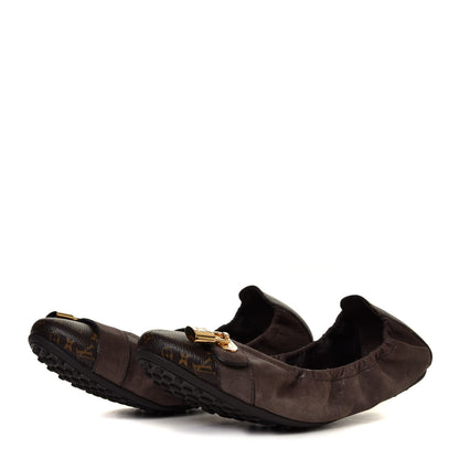Louis Vuitton Iridescent Calfskin Monogram Lucky Ballerina Flats 41 Brown 3 of 14