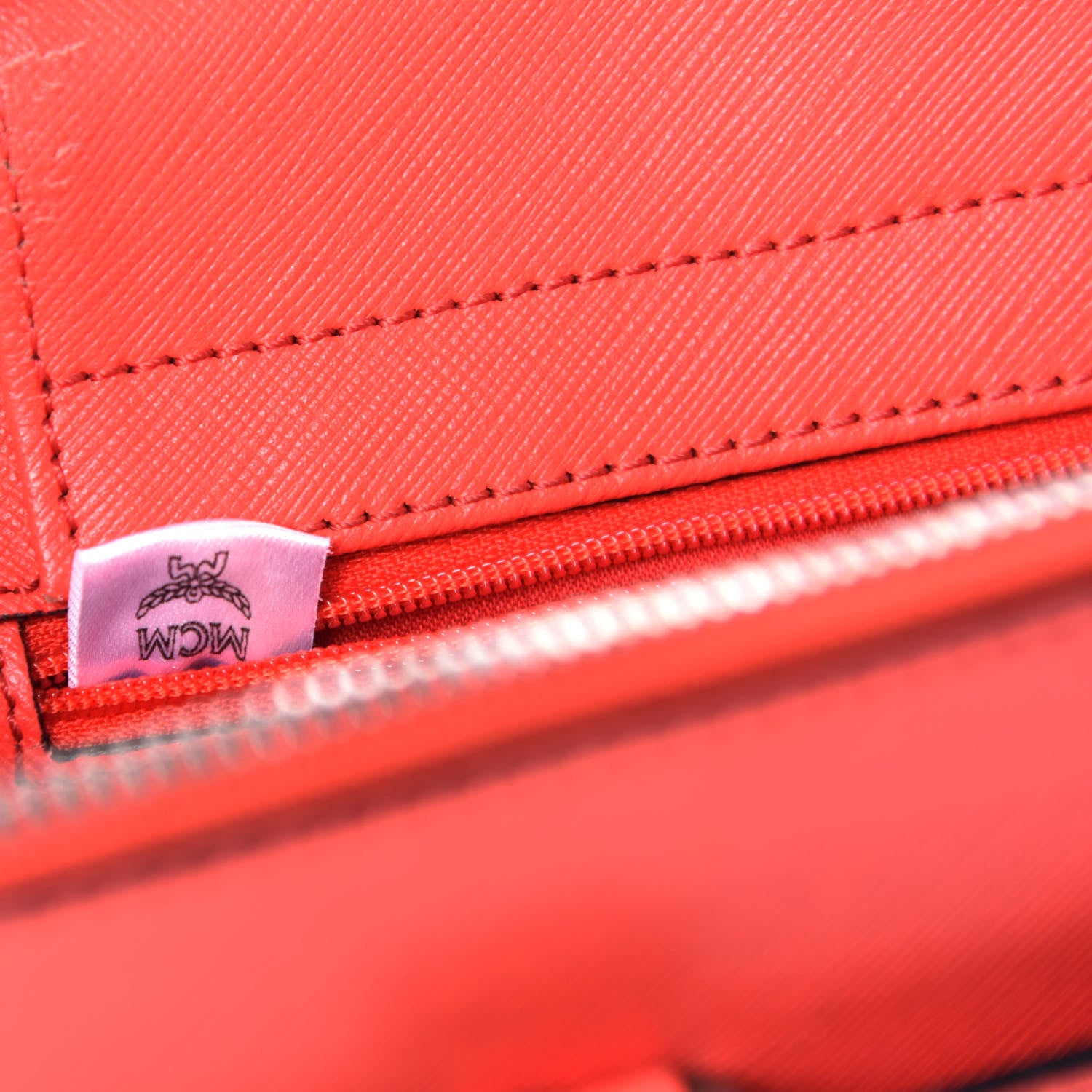 MCM Saffiano Small Elda Tote Red 13 of 15