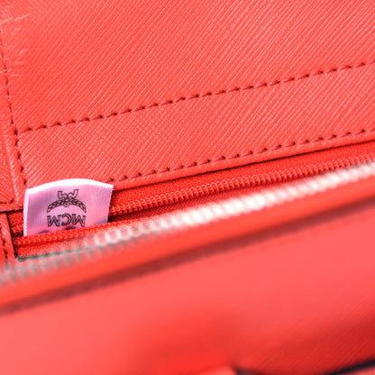 MCM Saffiano Small Elda Tote Red 13 of 15