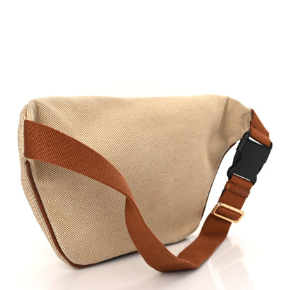 Gucci Vintage Canvas Web Belt Bag Sand Cuir 2 of 8