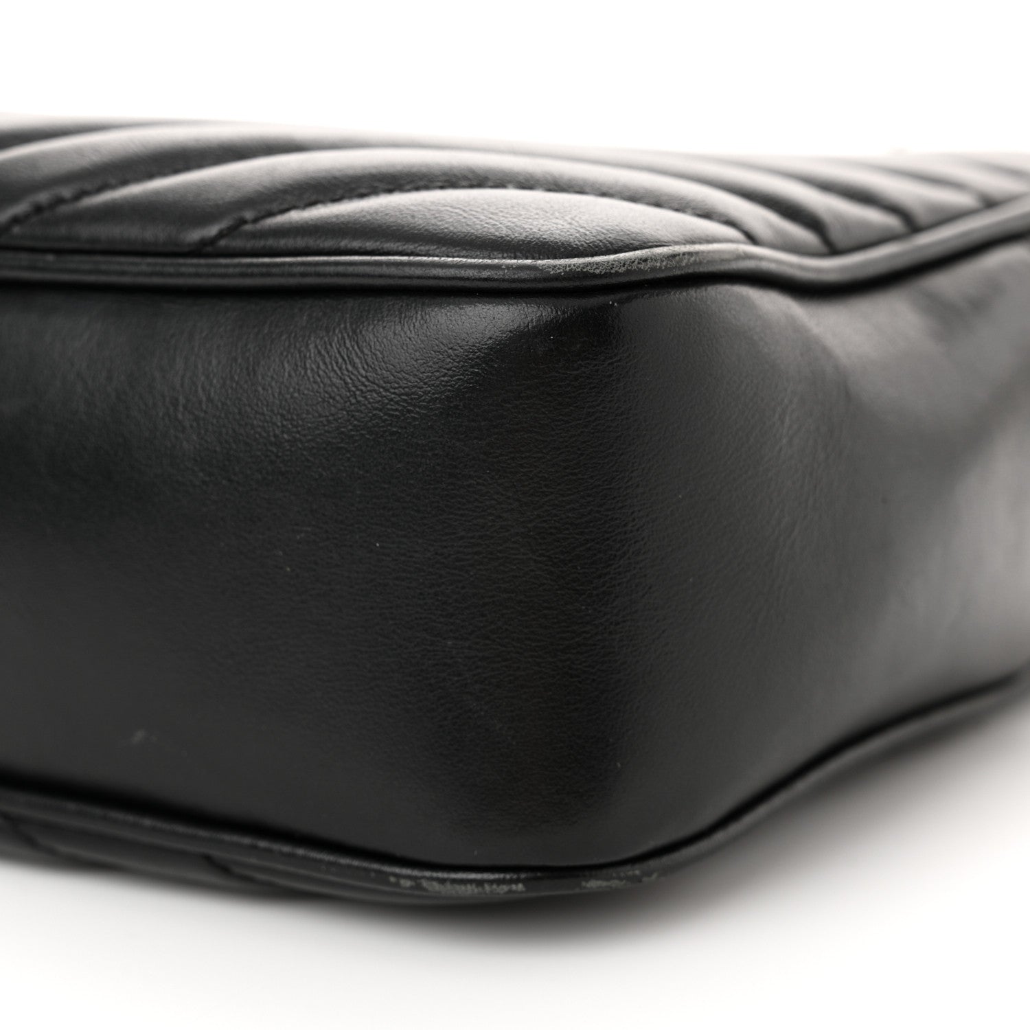 Saint Laurent Calfskin Matelasse Monogram Monochrome Lou Camera Bag Black 10 of 19