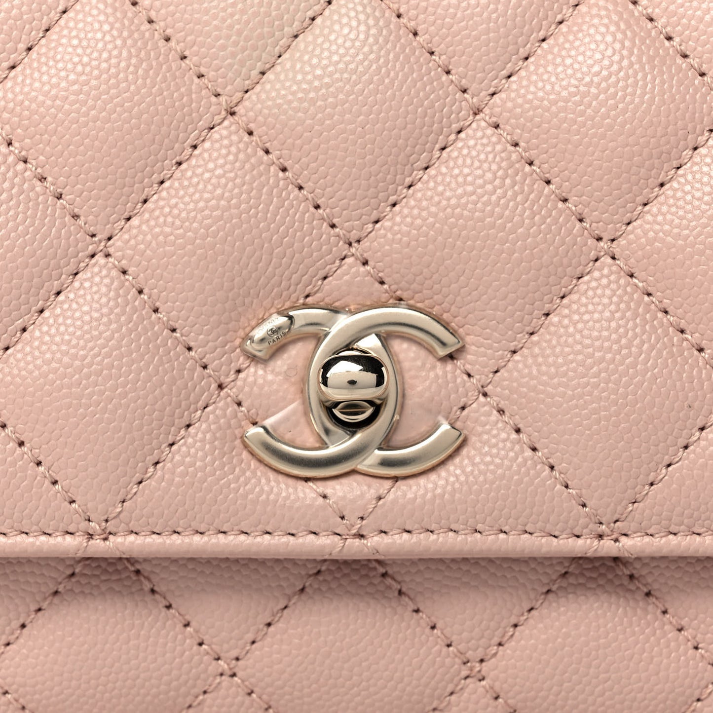 Caviar Quilted Extra Mini Coco Handle Flap Light Pink