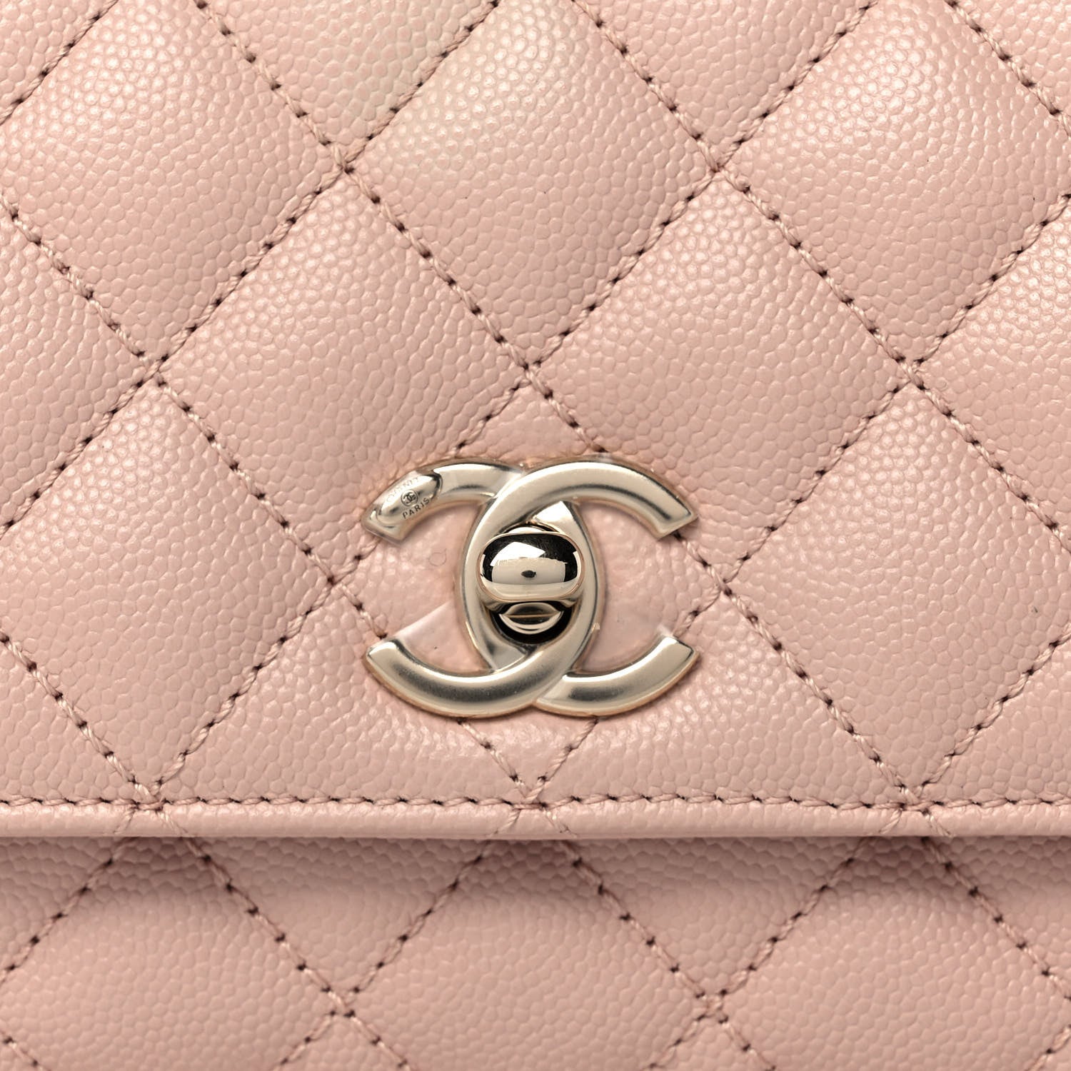 Chanel Caviar Quilted Extra Mini Coco Handle Flap Light Pink 9 of 12