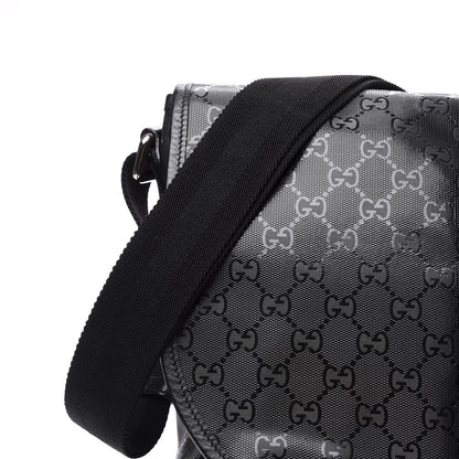 Gucci Imprime Monogram Medium Web 500 by Gucci Double Buckle Flap Messenger Bag Black 14 of 14