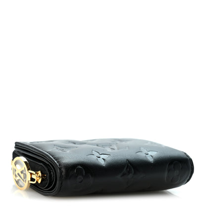 Louis Vuitton Lambskin Embossed Monogram Lou Coussin Wallet Black 4 of 8