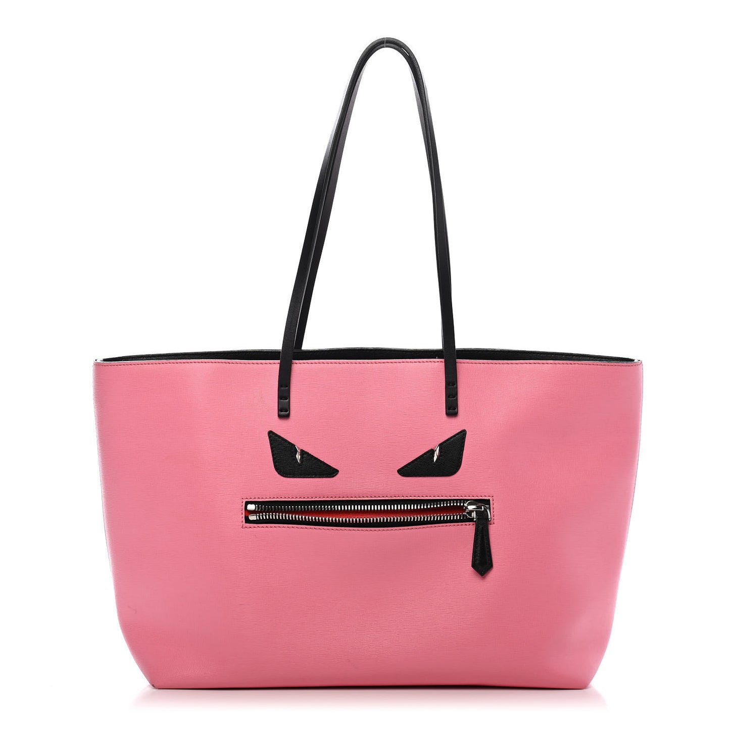 Vitello Elite Cuoio Monster Buggies Medium Roll Tote Lollypop Black