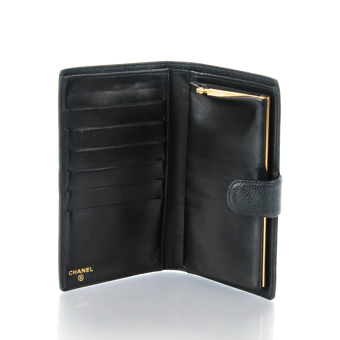 Caviar Timeless CC French Wallet Black
