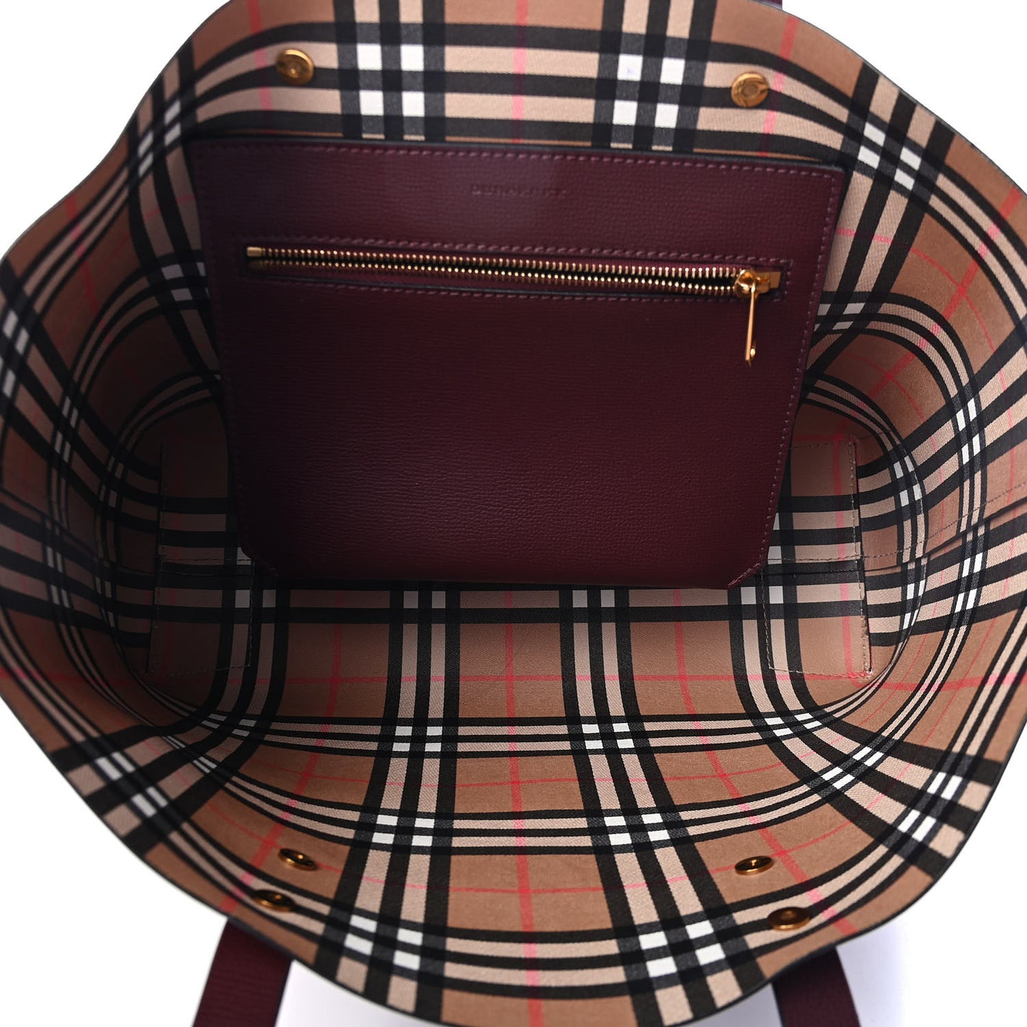Calfskin Crest Embossed Small Tote Burgundy