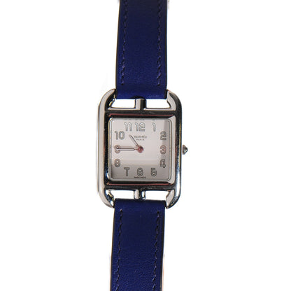 Hermes Swift Calfskin Cape Cod PM Double Tour Watch Bleu Electrique 3 of 14
