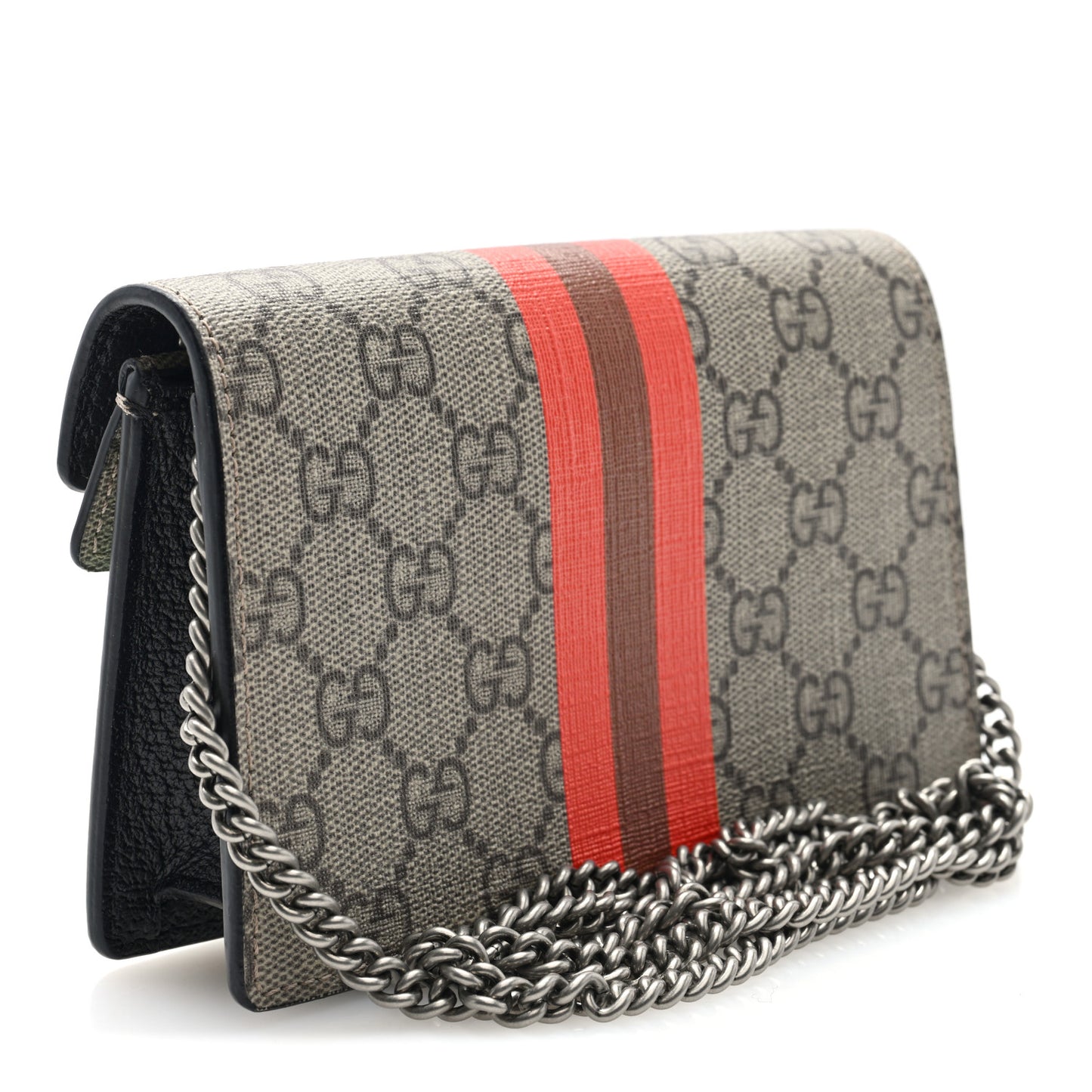 GG Supreme Monogram Equestrian Mini Dionysus Shoulder Bag Beige Ebony Multicolor Black