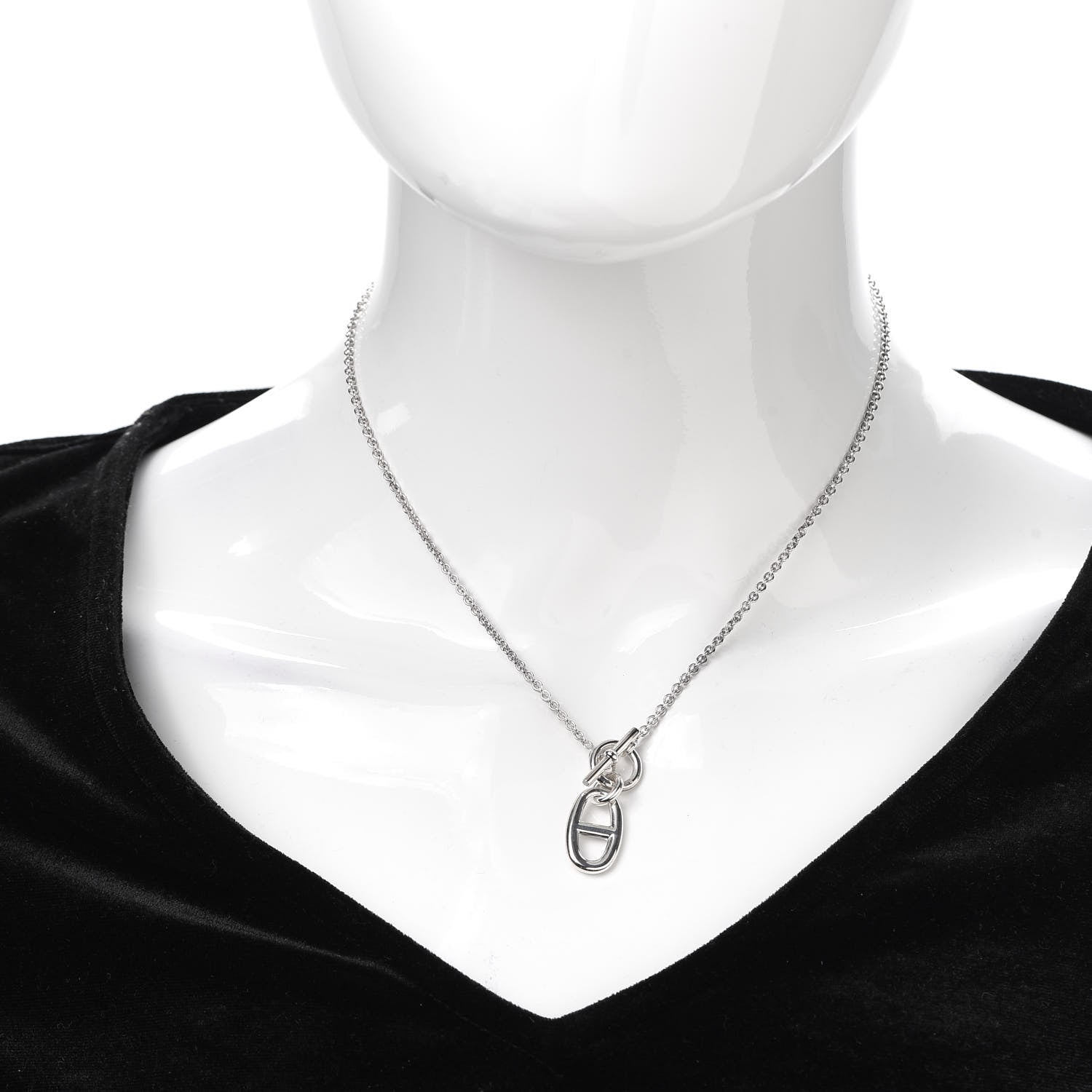 Hermes Sterling Silver Amulette Chaine d'Ancre Necklace 2 of 5