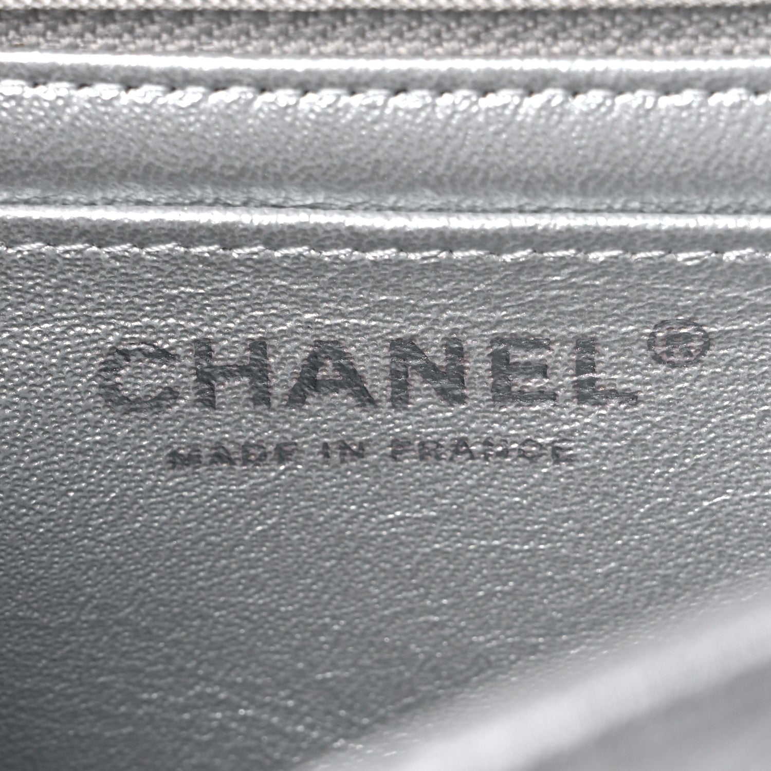 Chanel Metallic Lambskin Quilted Mini Square Flap Silver 6 of 11