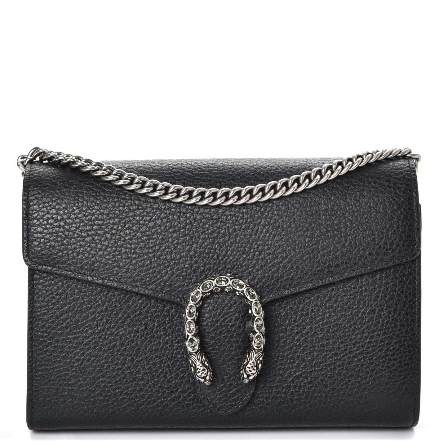 Calfskin Mini Dionysus Chain Wallet Black