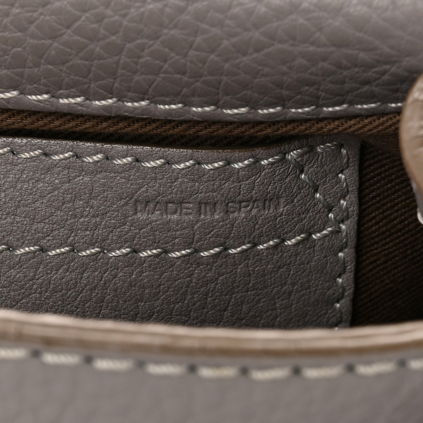 Calfskin Mini Marcie Round Crossbody Bag Cashmere Grey