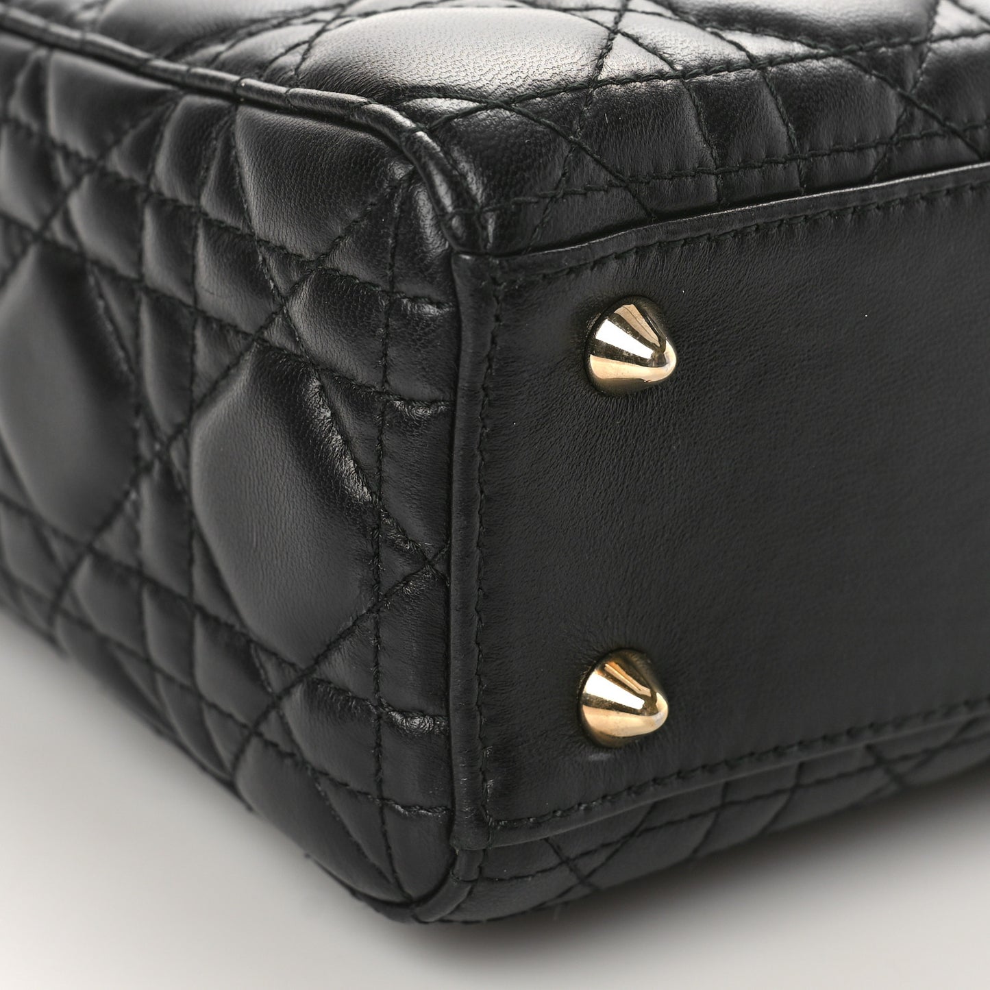 Lambskin Cannage Small Lucky Badges My Lady Dior Black