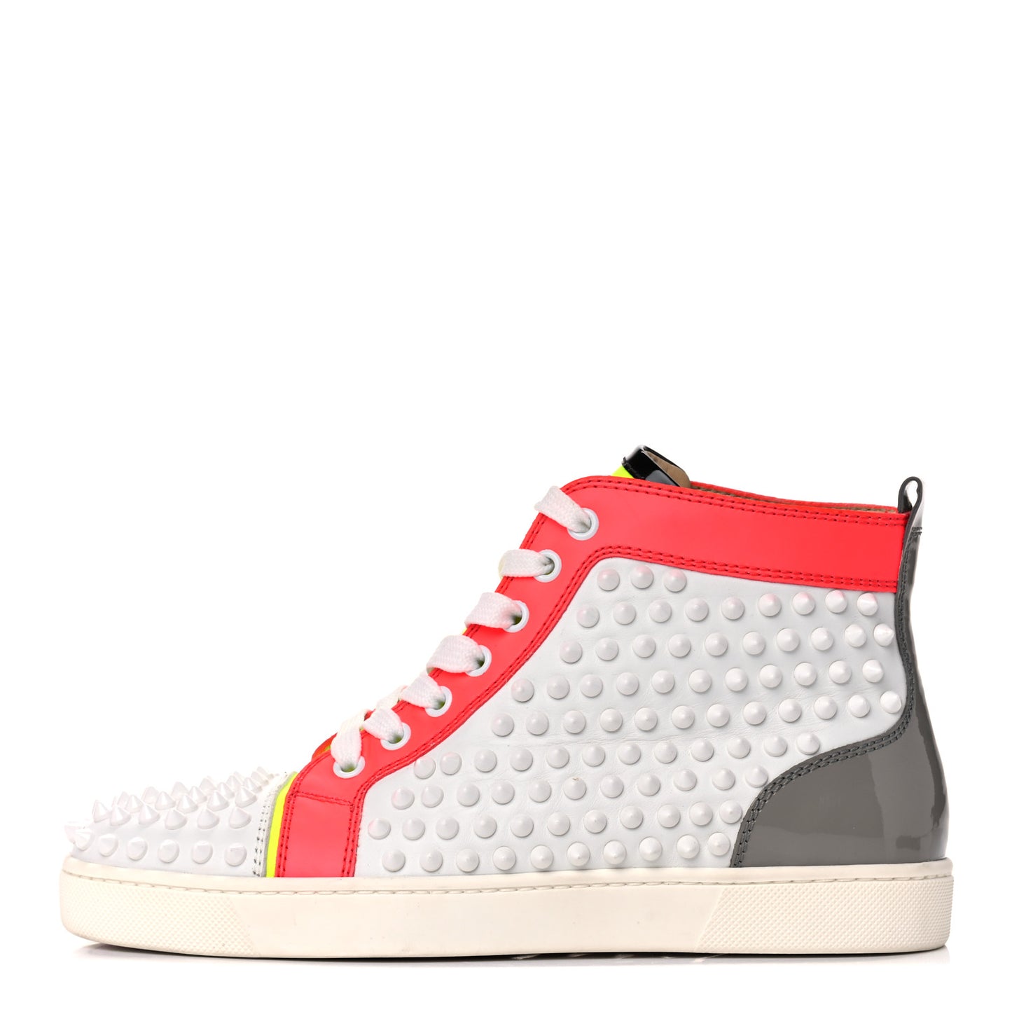 Calfskin Patent Louis Spikes Flat Sneakers 38.5 Multicolor