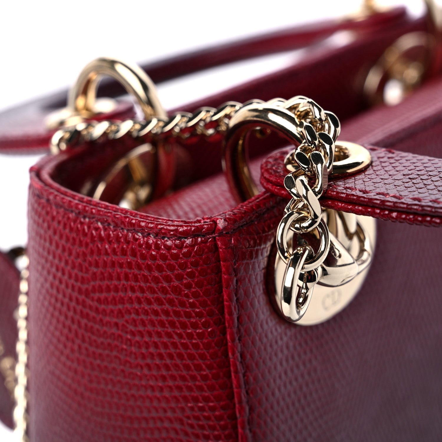 Christian Dior Lizard Gradient Mini Lady Dior Red 13 of 15