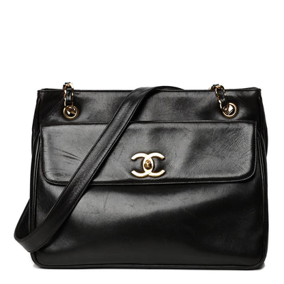Chanel Lambskin Flap Shoulder Bag Black 1 of 6