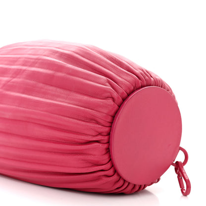 Loewe Lambskin Pleated Bracelet Pouch Chain Shoulder Bag Ruby Red Glaze 9 of 9