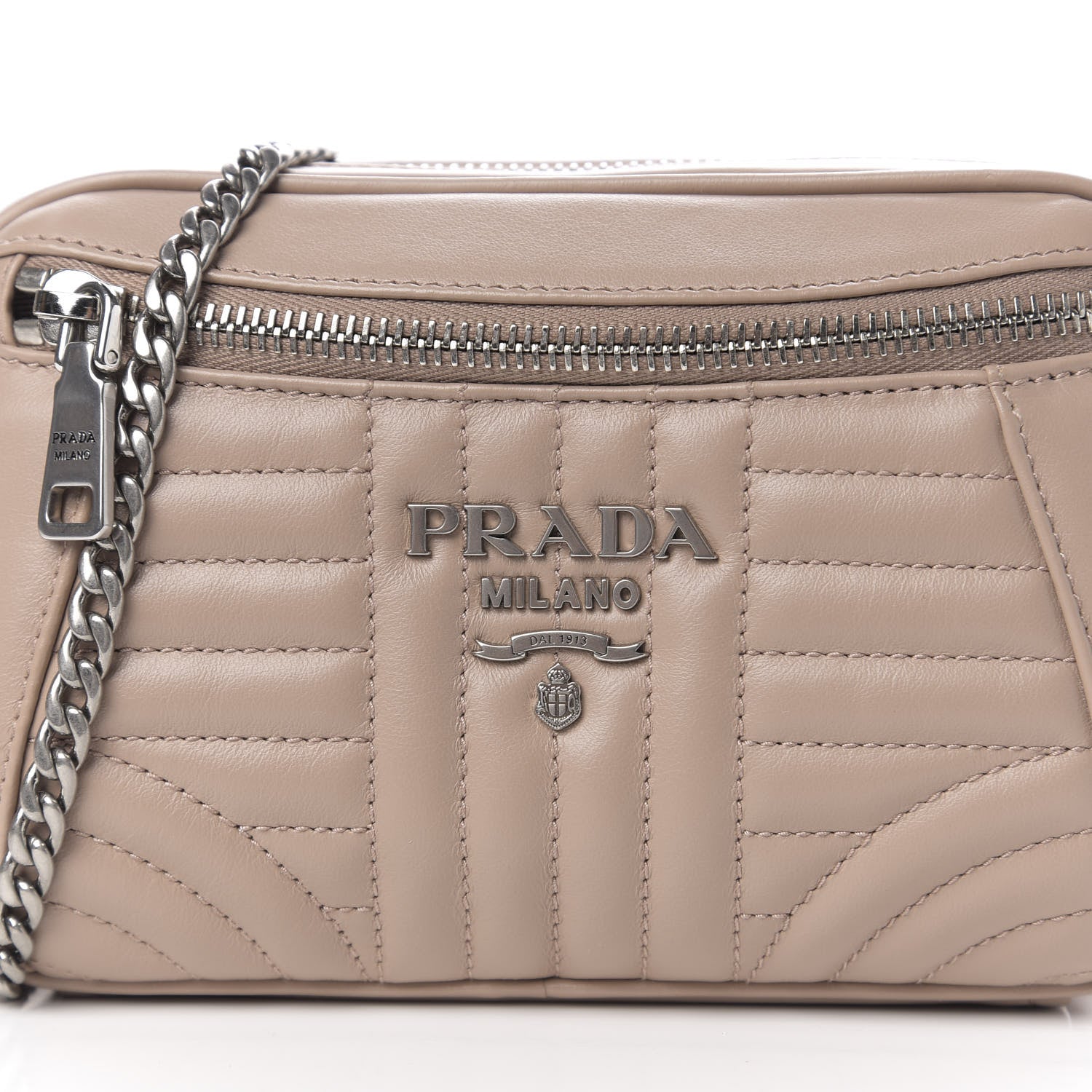 Prada Soft Calfskin Impunture Diagramme Belt Bag Cipria 8 of 8