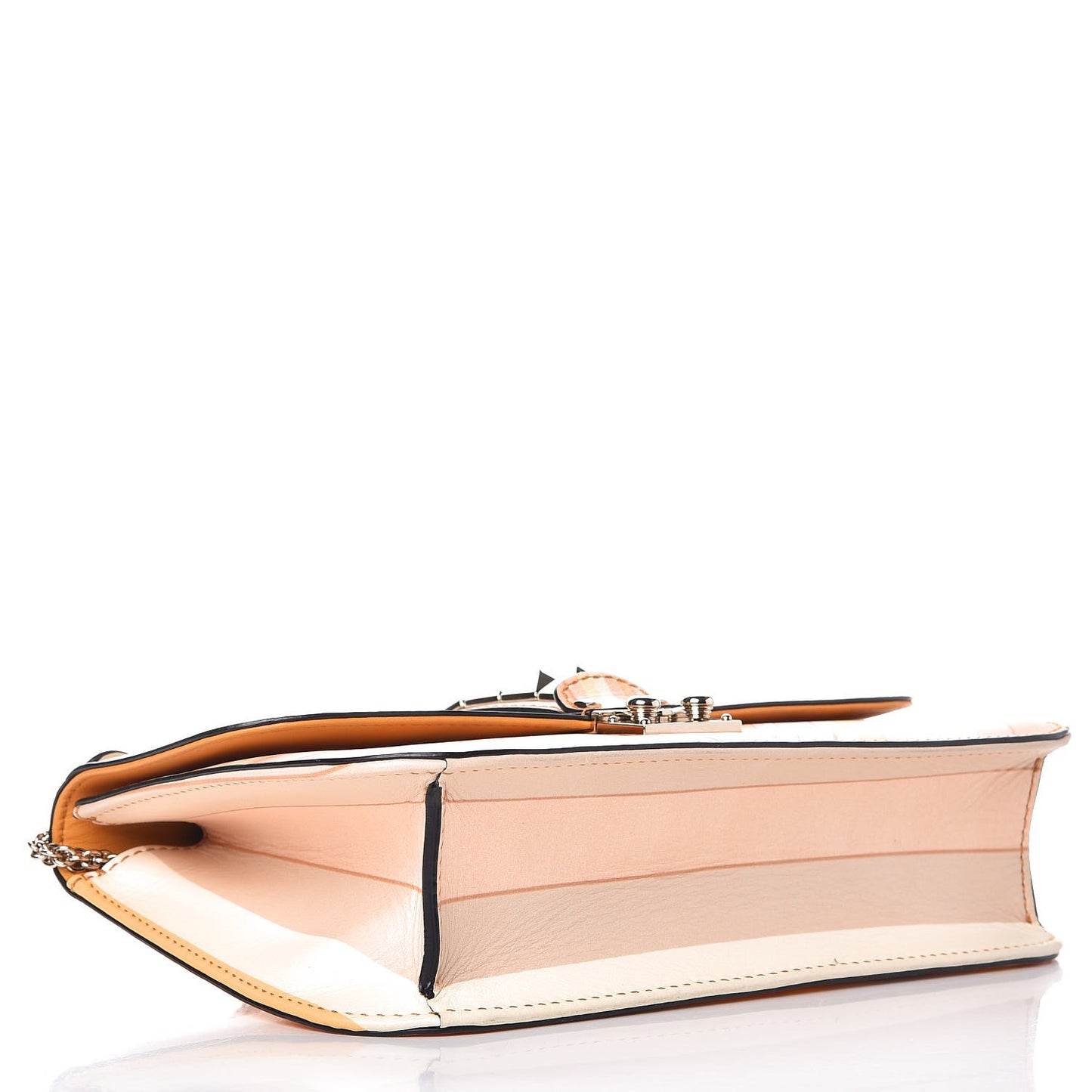 Vitello Native Couture 1975 Medium Glam Lock Rockstud Flap Mandarin Sorbet