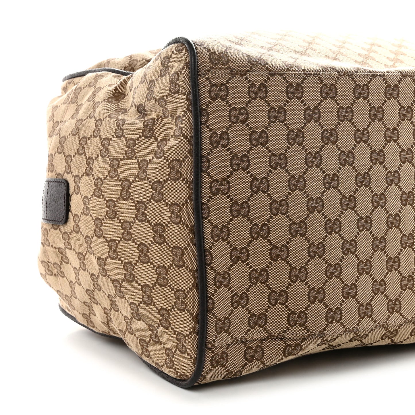 GG Monogram Web Medium Collapsible Carry On Duffle Beige Brown