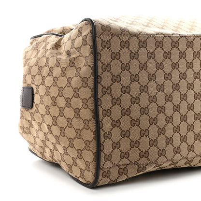 Gucci GG Monogram Web Medium Collapsible Carry On Duffle Beige Brown 8 of 9