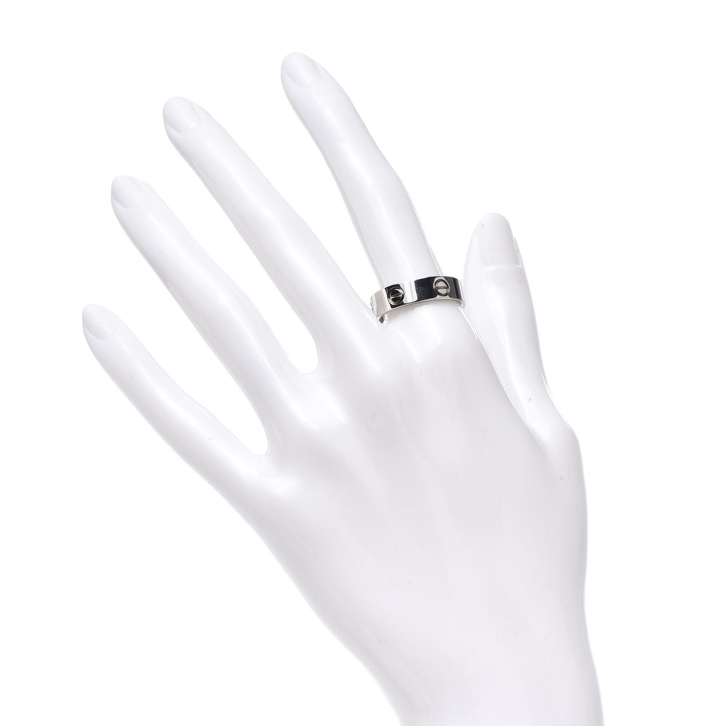 18K White Gold 5.5mm LOVE Ring 58 8.25