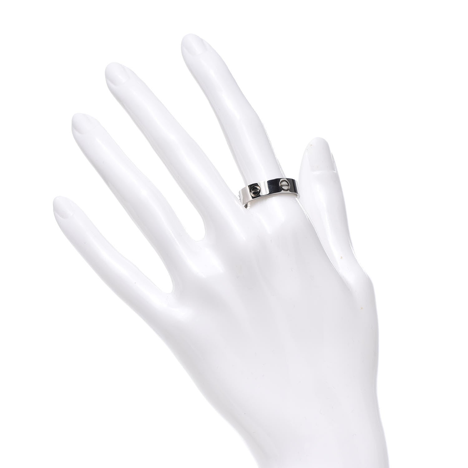 Cartier 18K White Gold 5.5mm LOVE Ring 58 8.25 2 of 4