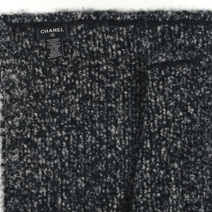 Chanel Cashmere Scarf Grey Black 3 of 3