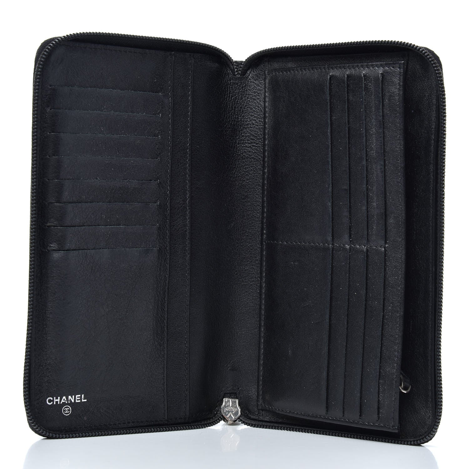 Chanel Caviar Timeless Travel Zip Wallet Black 5 of 6