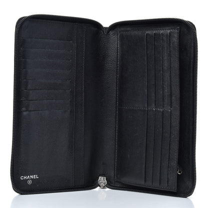 Chanel Caviar Timeless Travel Zip Wallet Black 5 of 6