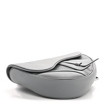 Christian Dior Grained Calfskin Mens Saddle Bag Cloud Blue 4 of 12