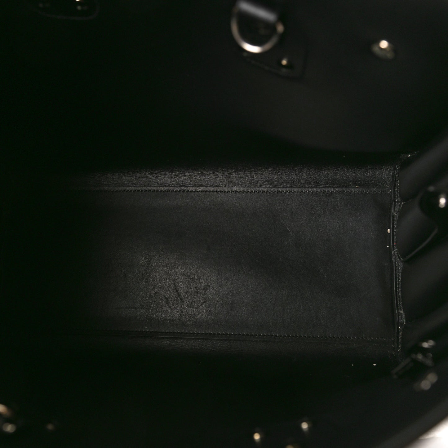 Grained Calfskin Python Embossed Small Sac De Jour Black
