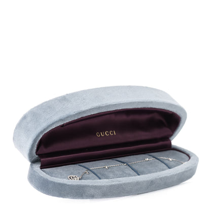 Gucci 18K White Gold Diamond GG Running Bracelet 17 7 of 7