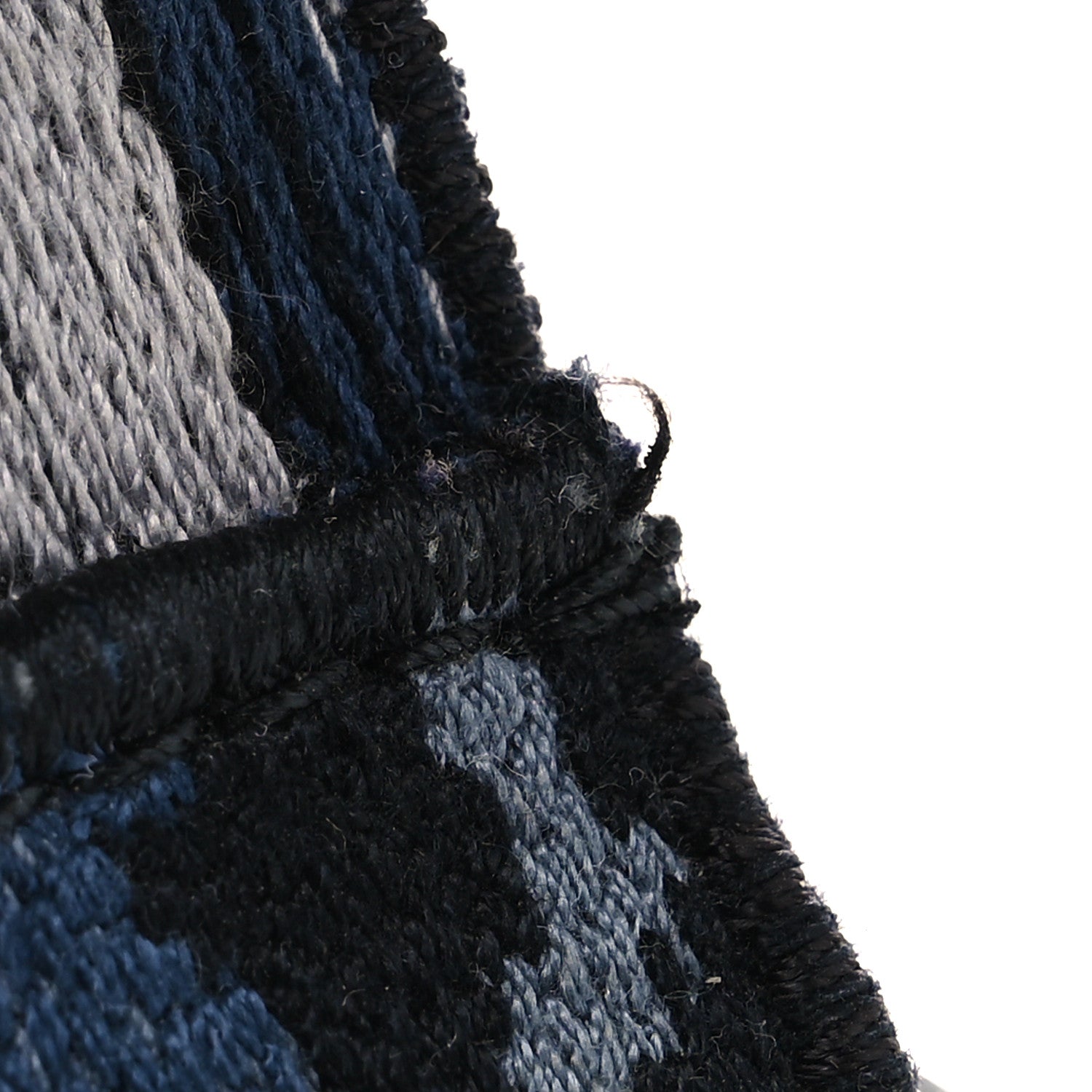Christian Dior Canvas Mizza Embroidered Leopard Shoulder Strap Bleu Black 6 of 6