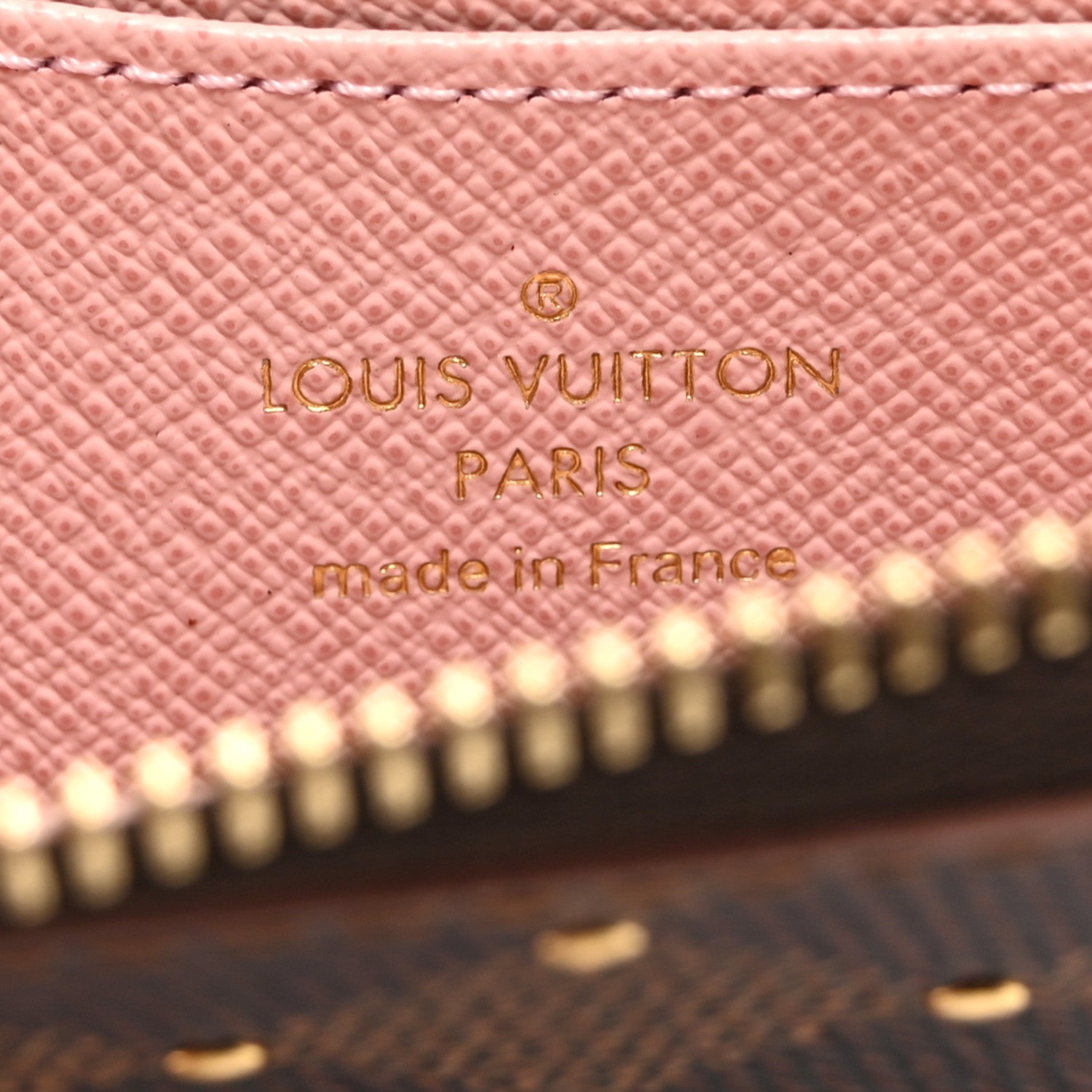 Louis Vuitton Damier Ebene Studded Zippy Coin Purse Rose Ballerine 6 of 8